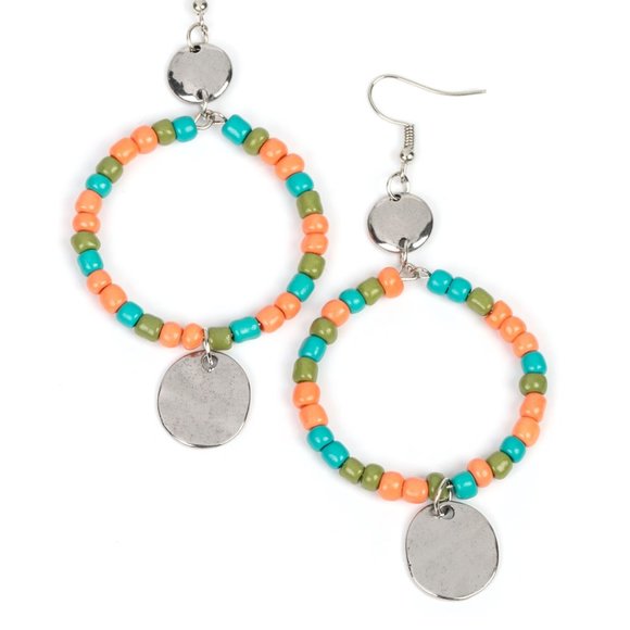 Cayman Catch - Orange Earrings - Picture 2 of 2